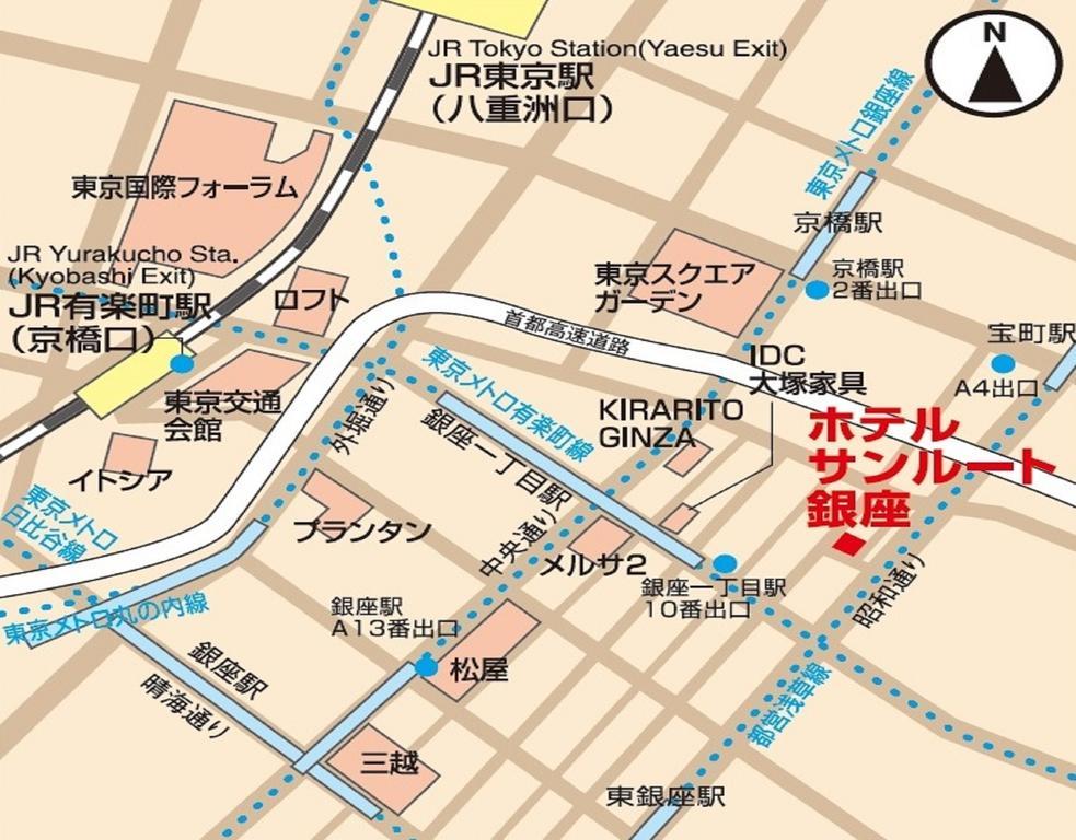 Hotel Sunroute Ginza Tokio Zewnętrze zdjęcie